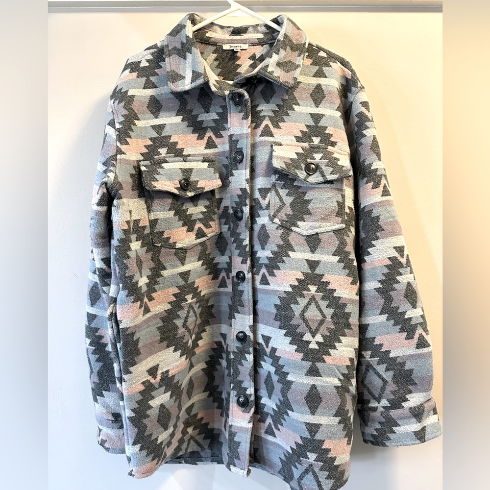 Aztec sweater jacket or button down shirt